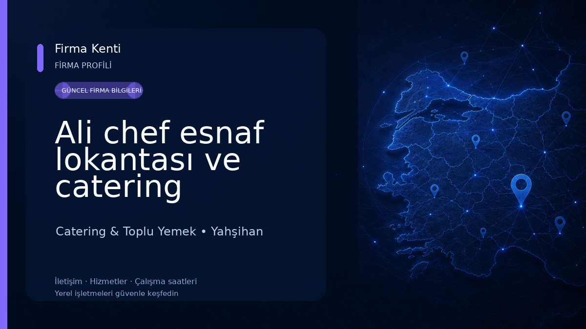 Ali chef esnaf lokantası ve catering Catering & Toplu Yemek