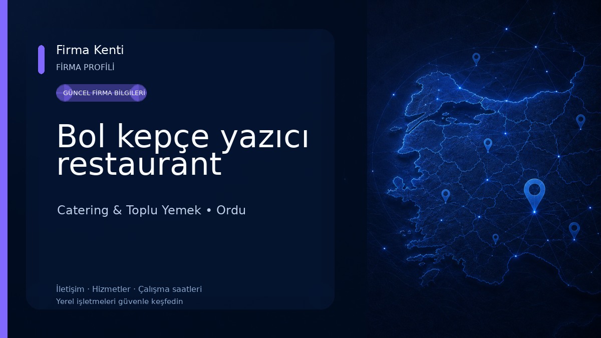 Bol kepçe yazıcı restaurant Catering & Toplu Yemek