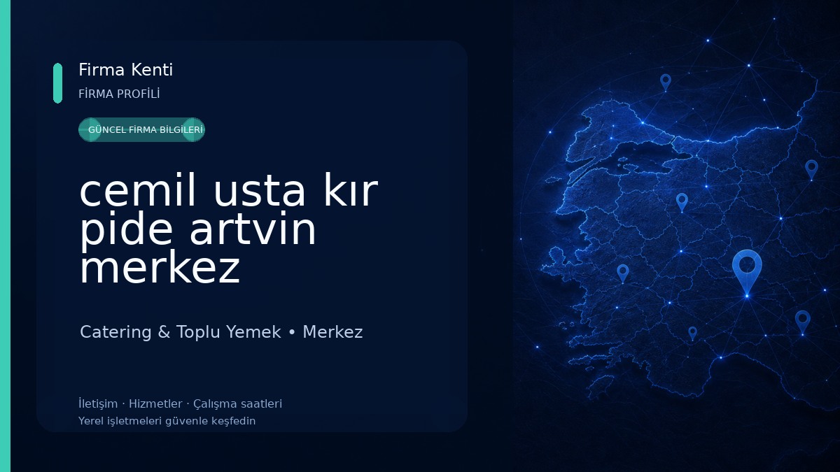cemil usta kır pide artvin merkez Catering & Toplu Yemek