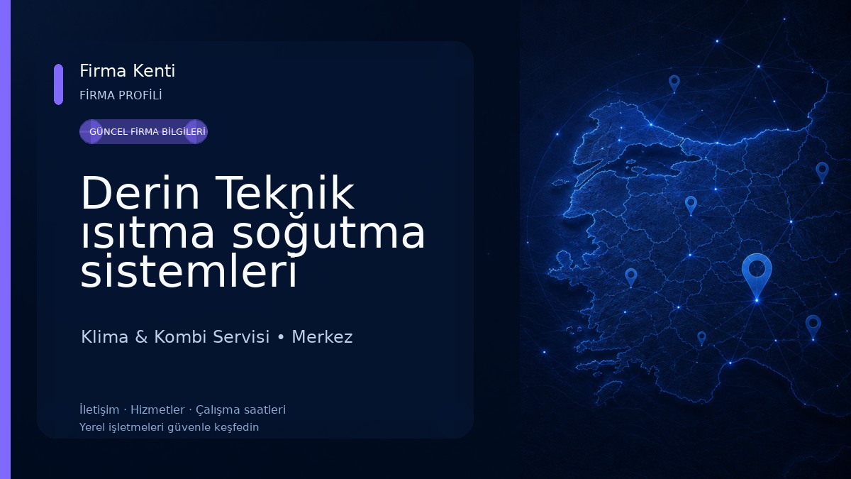 Derin Teknik ısıtma soğutma sistemleri 