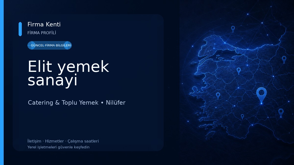 Elit yemek sanayi Catering & Toplu Yemek