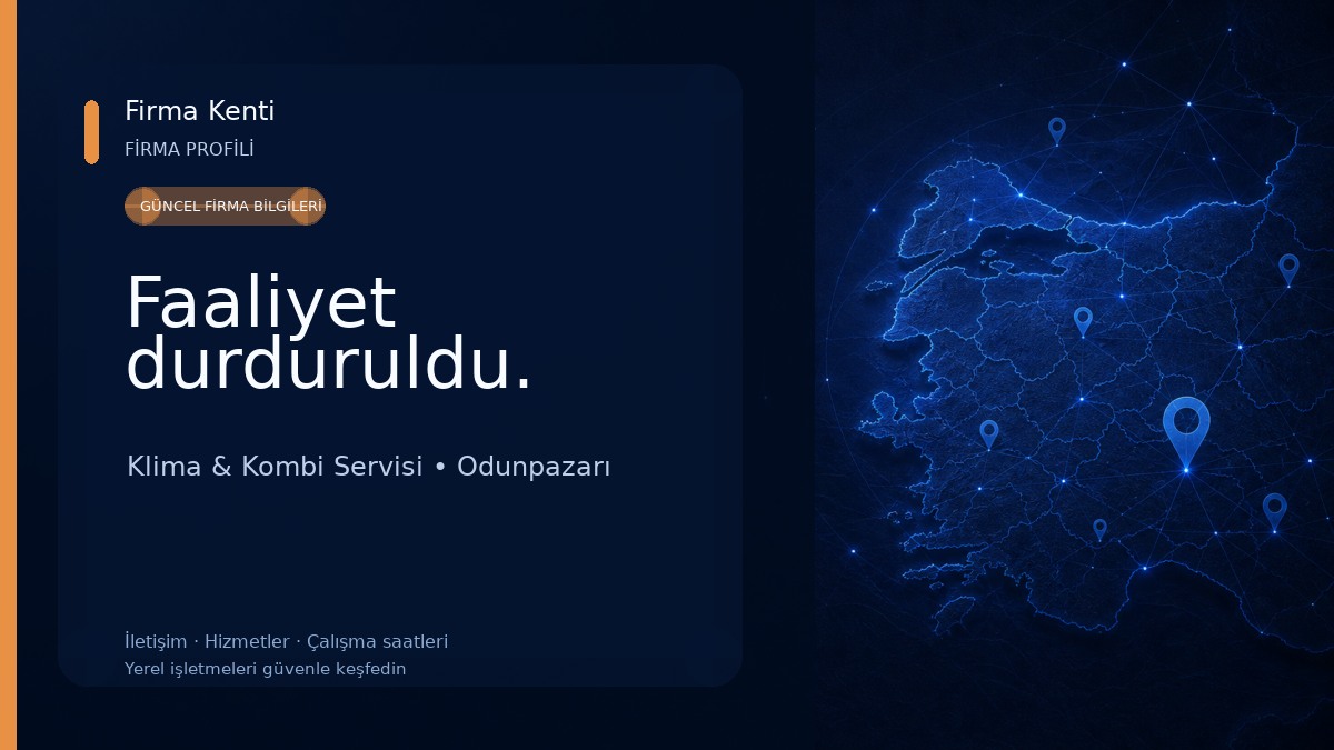 Faaliyet durduruldu. Klima & Kombi Servisi
