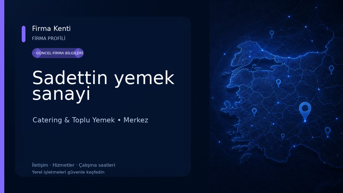 Sadettin yemek sanayi 