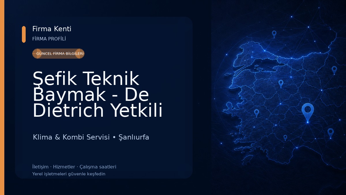 Şefik Teknik Baymak - De Dietrich Yetkili Servis
