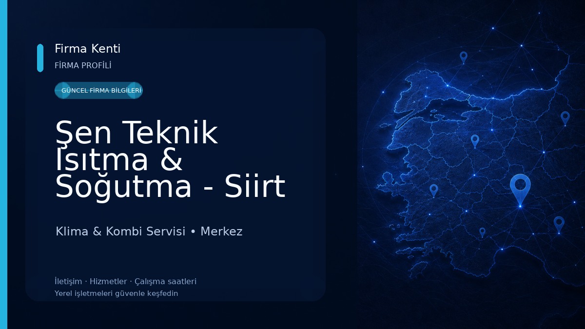 Şen Teknik Isıtma & Soğutma - Siirt Klima ve Ankastre Tamiri 
