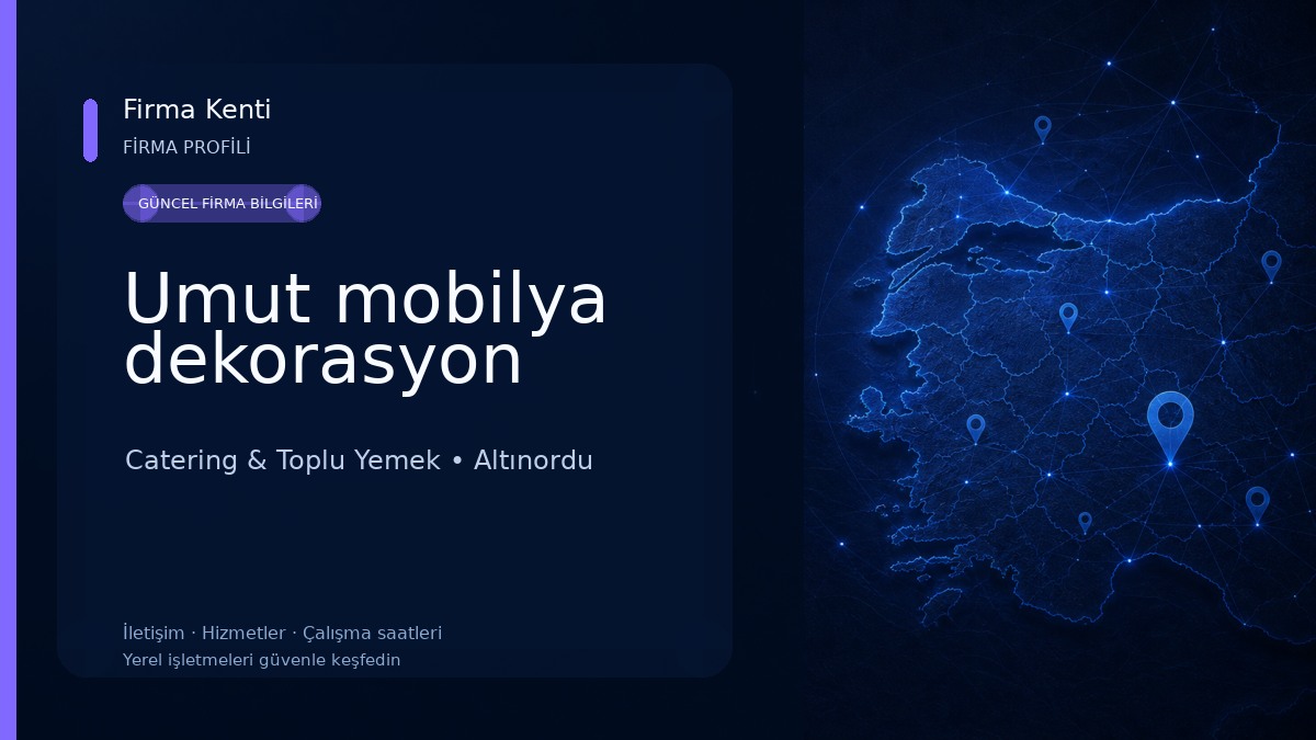 Umut mobilya dekorasyon Catering & Toplu Yemek